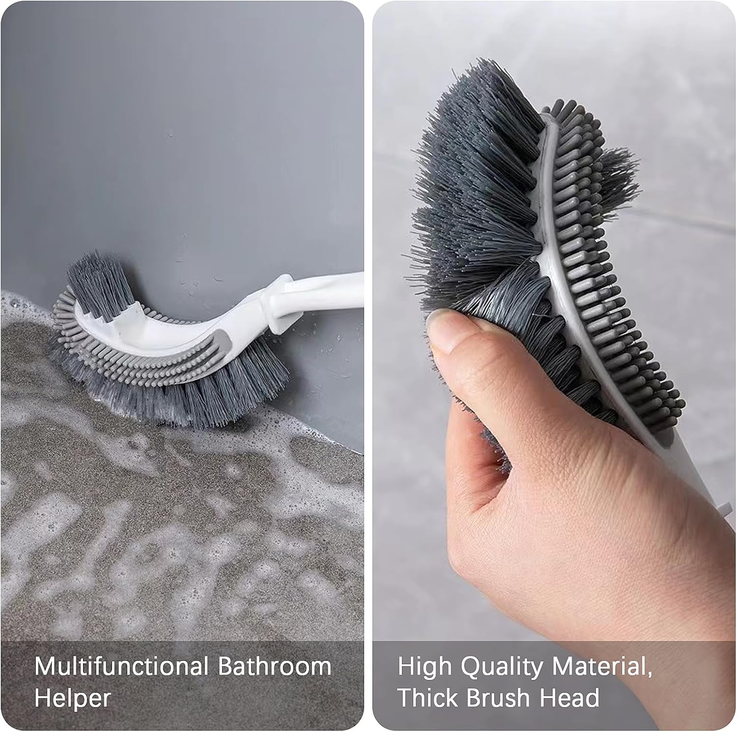 LINCAN Toilet Bowl Brush with Wall Holder Gray