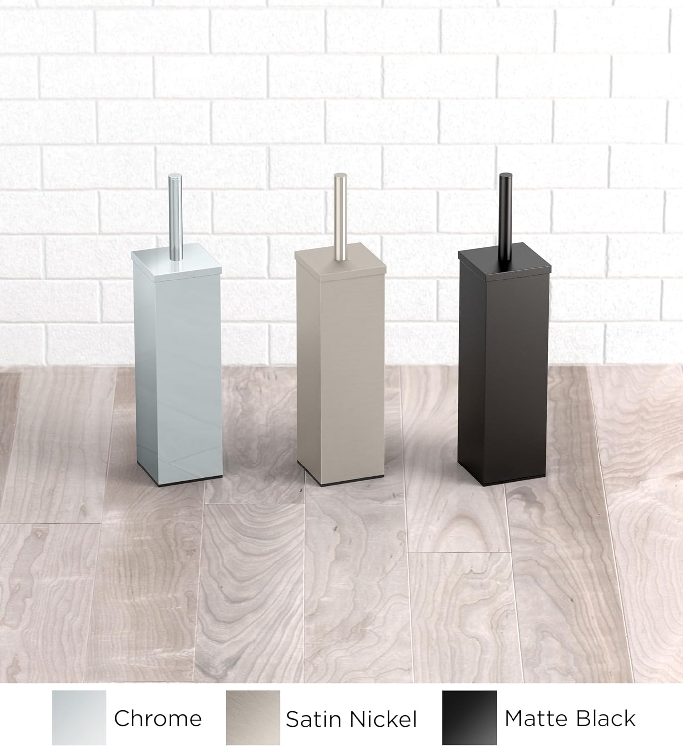 Gatco 1488MX Matte Black Toilet Brush Holder 1