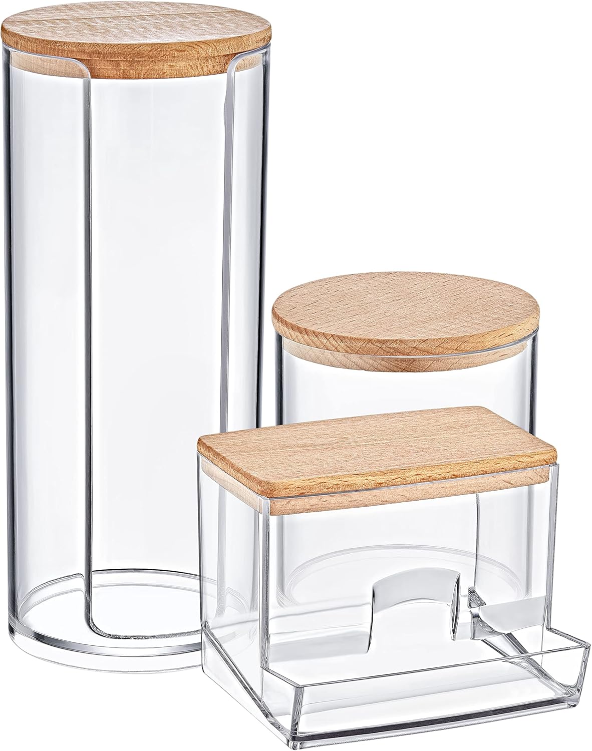 Boxup Bathroom Organizers - Cotton Swab Holder With Lids