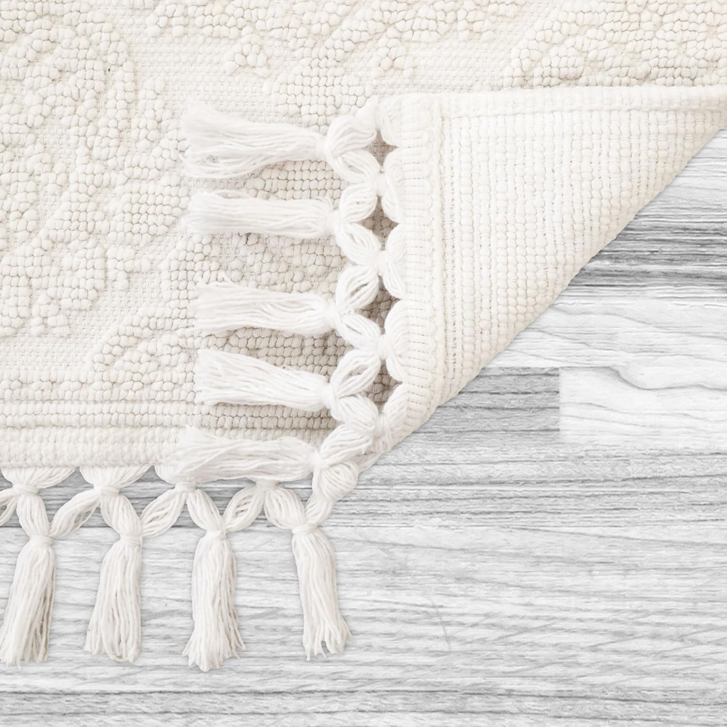 Jean Pierre Ricardo Bath Mats Set of 2 Ivory 1