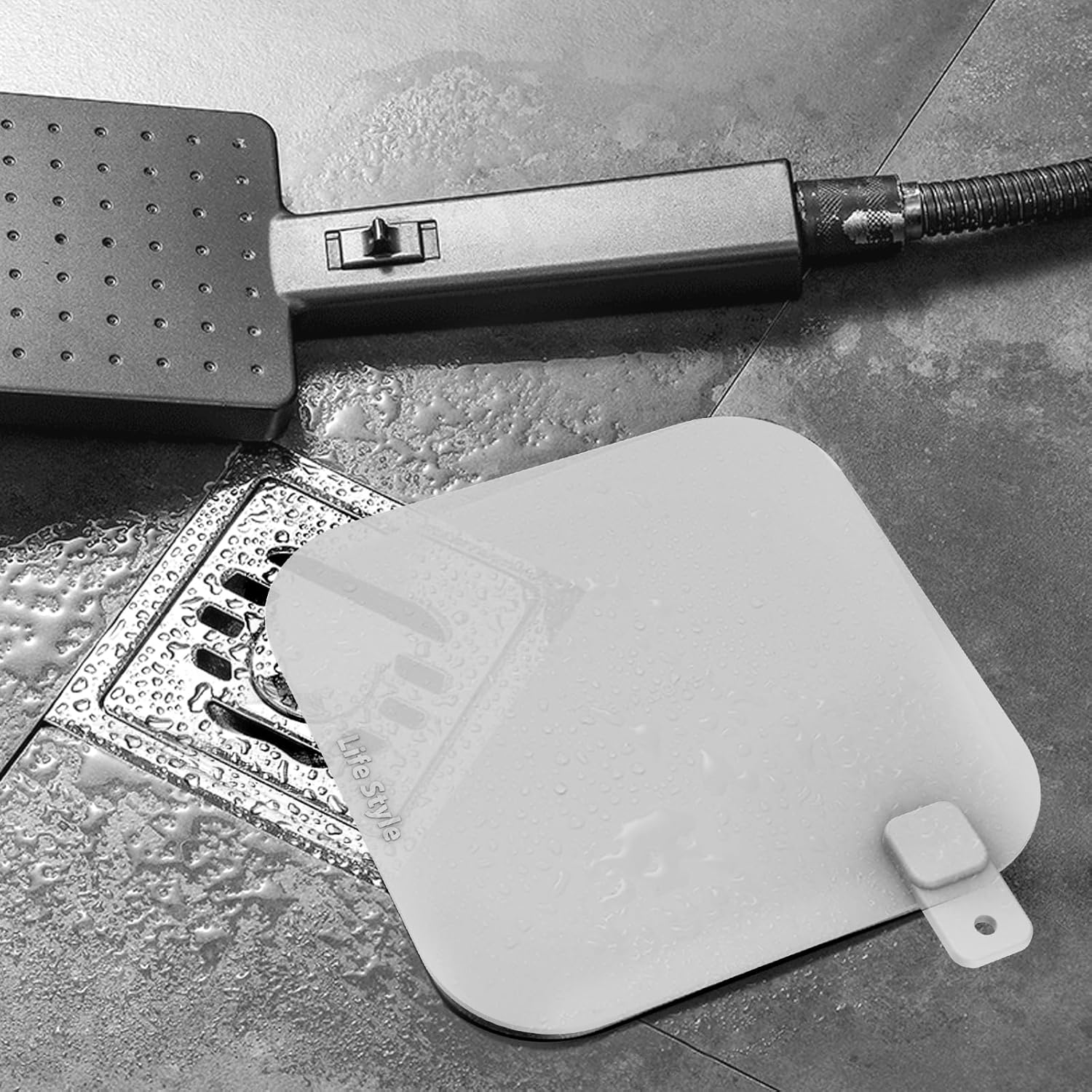 OKeanu Silicone Floor Drain Anti-Odor Mat 2 Pack White