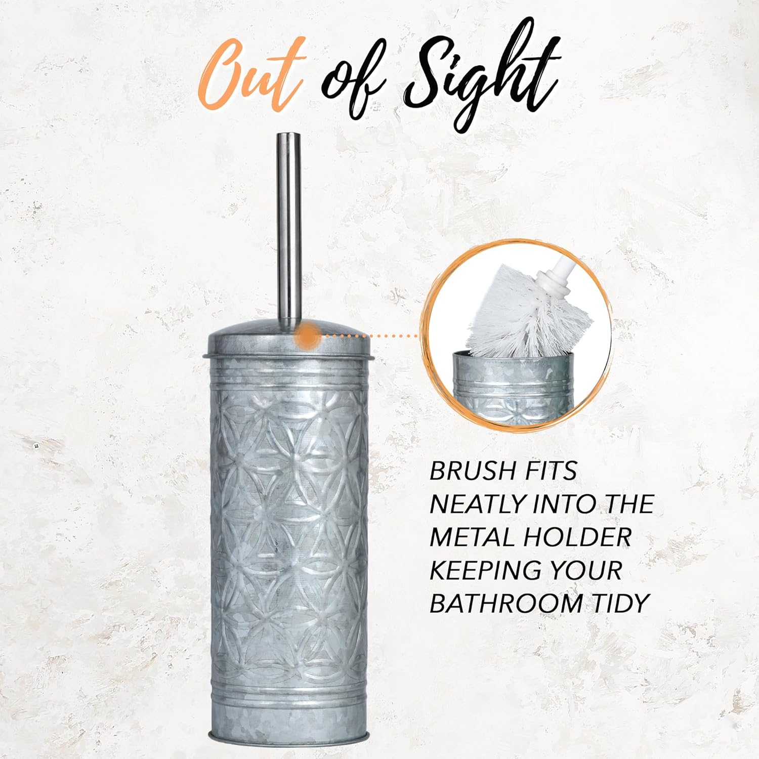 Autumn Alley Rustic Toilet Brush Set with Holder
