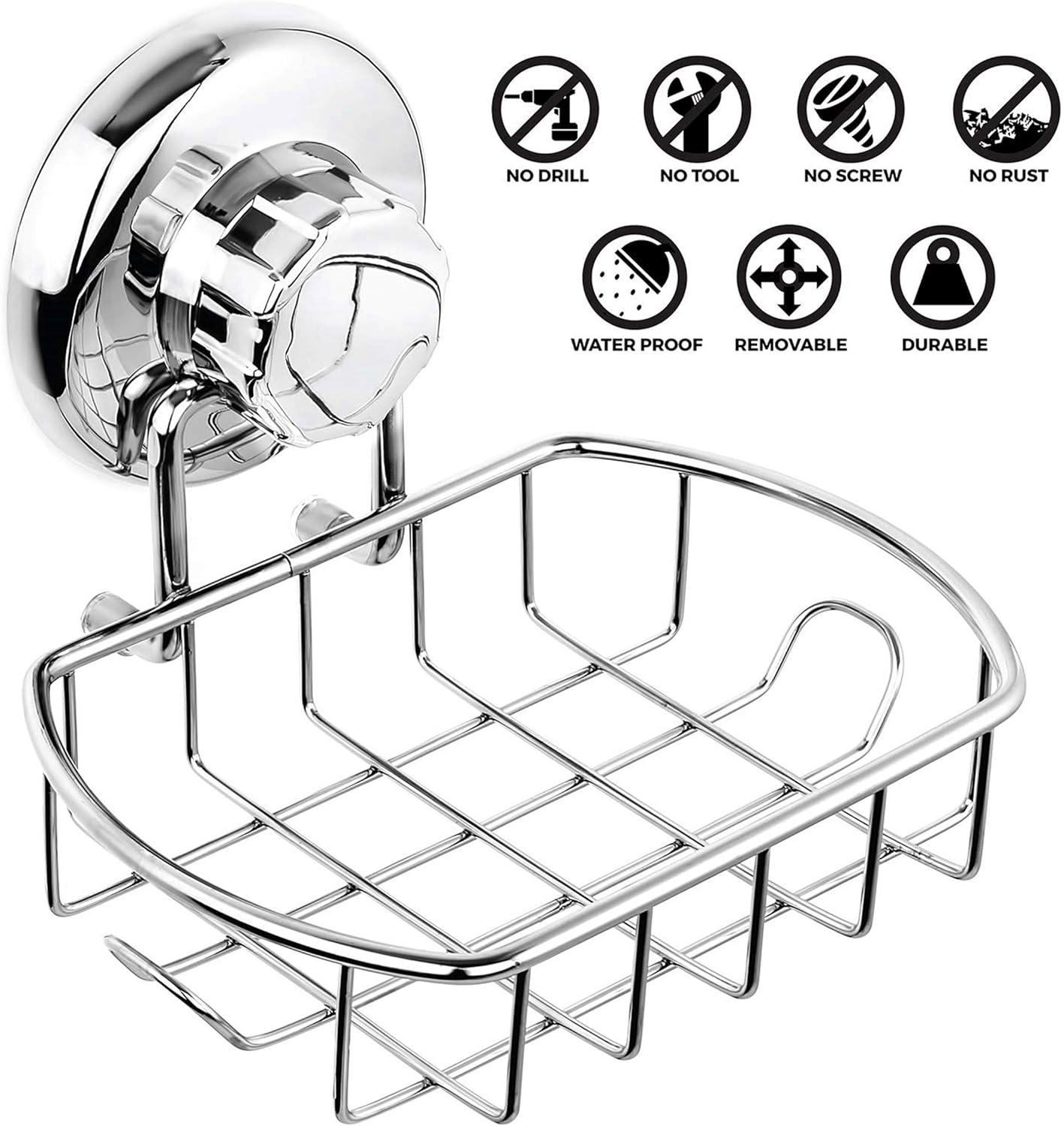 KK5 Suction Shower Caddy - 3M Mounting Discs Included
