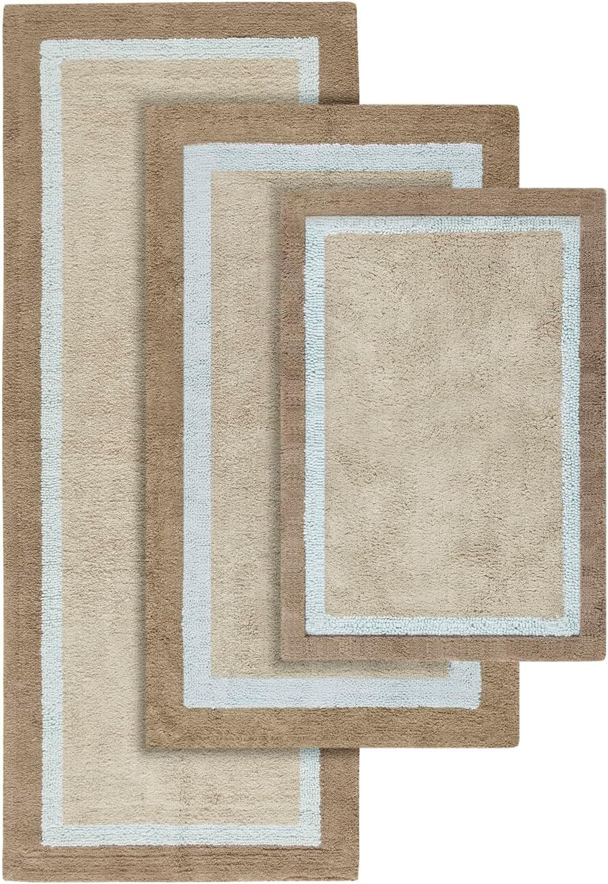 Madison Park Amherst Bath Rug 20x30 Brown Blue