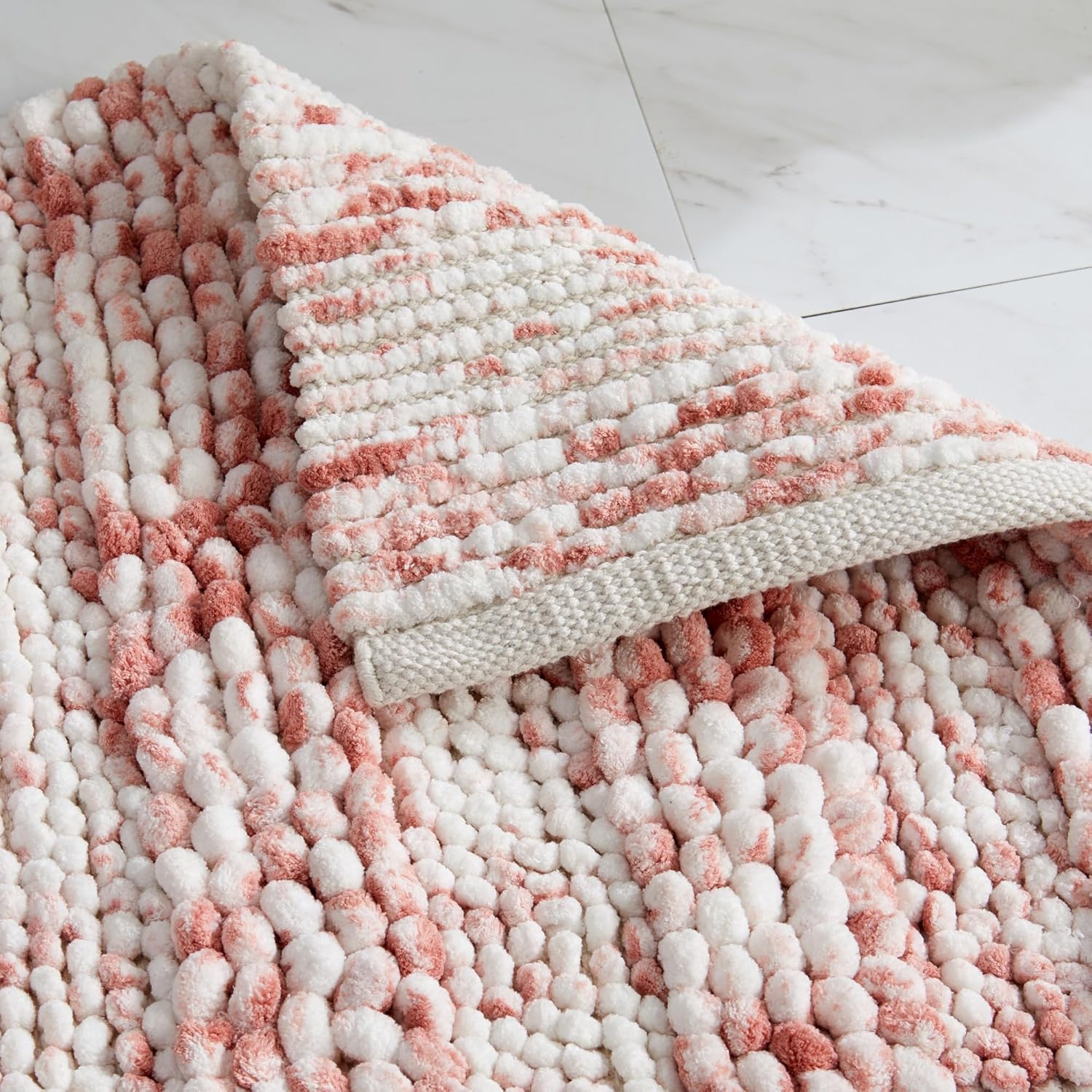 Luxury Dusty Rose Plush Bath Rug