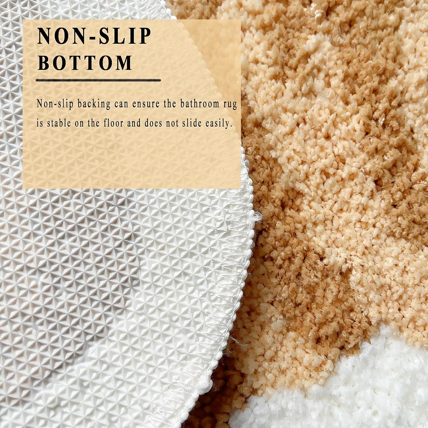 UKELER Funny Croissant Bath Rug Non-Slip Fluffy 2516