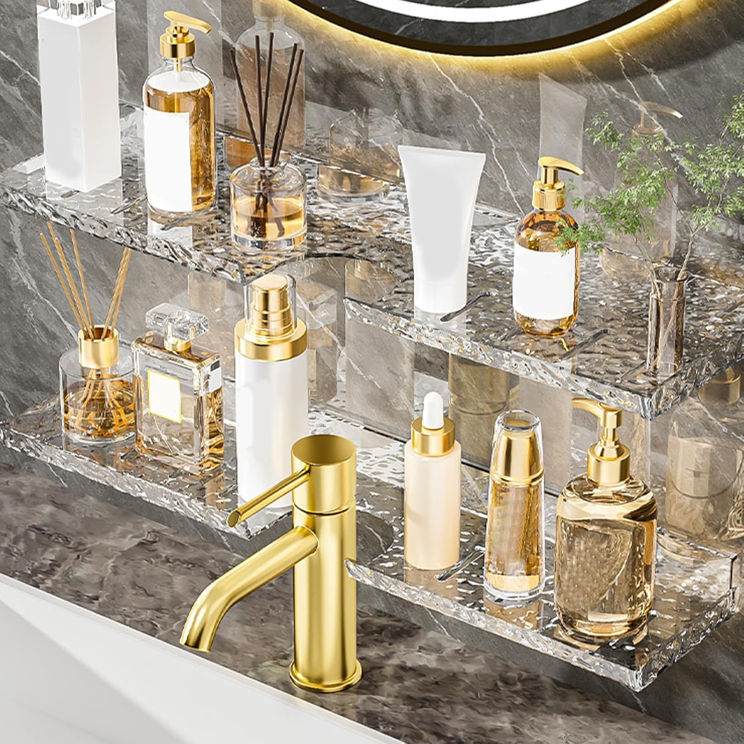 Space-Saving Wall Mounted Shower Caddy Organizer