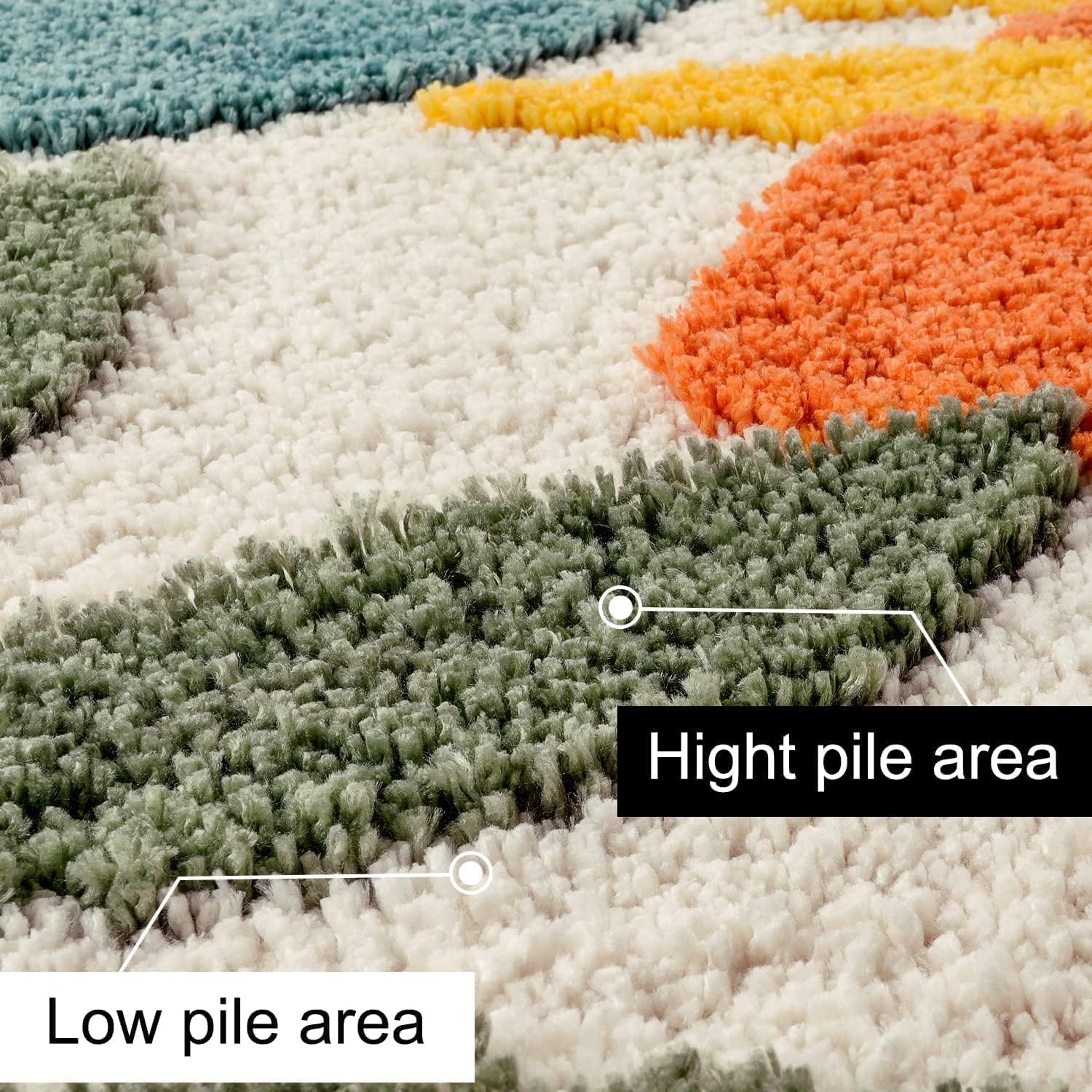Uphome Colorful Abstract Leaves Bath Rug 1