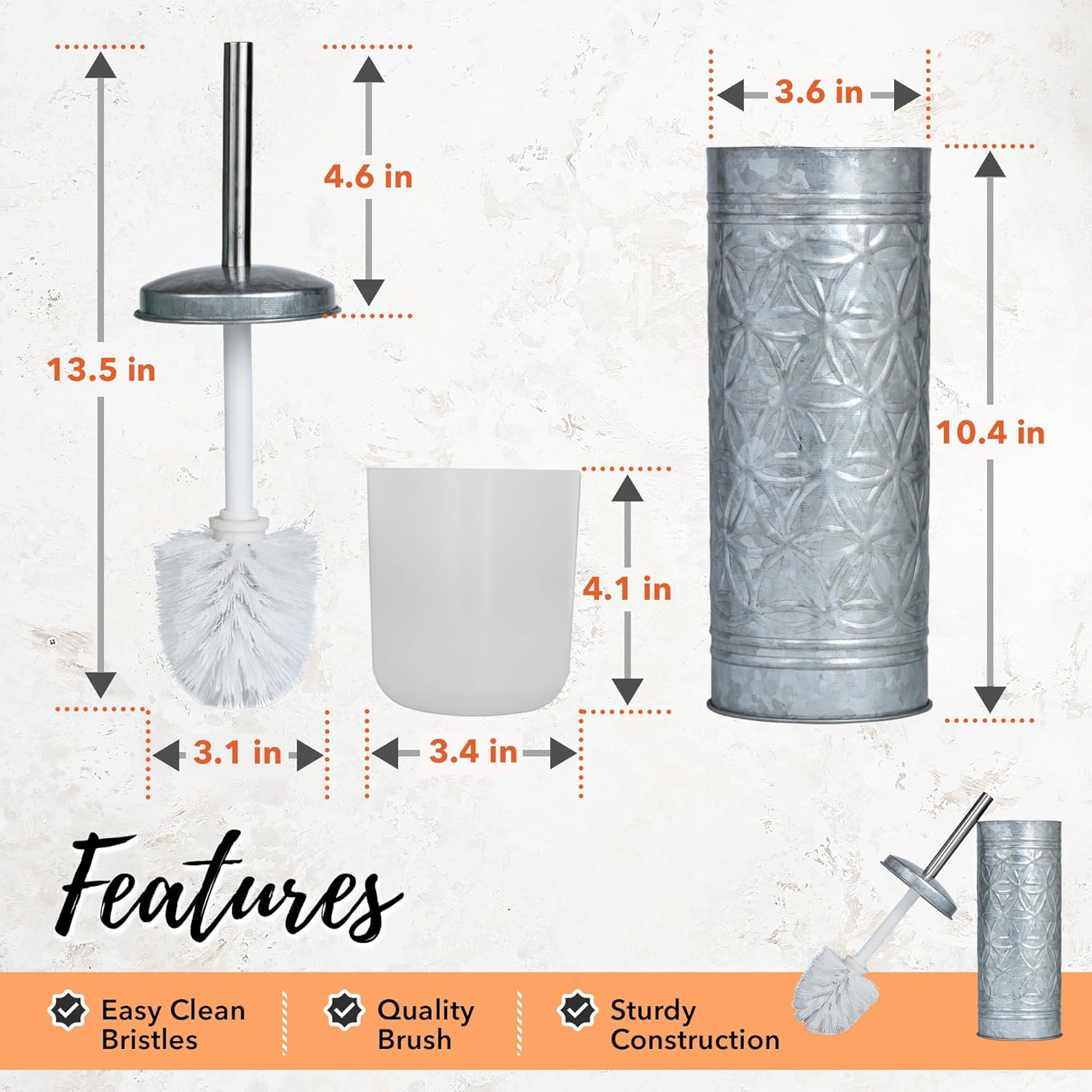 Autumn Alley Rustic Toilet Brush Set with Holder