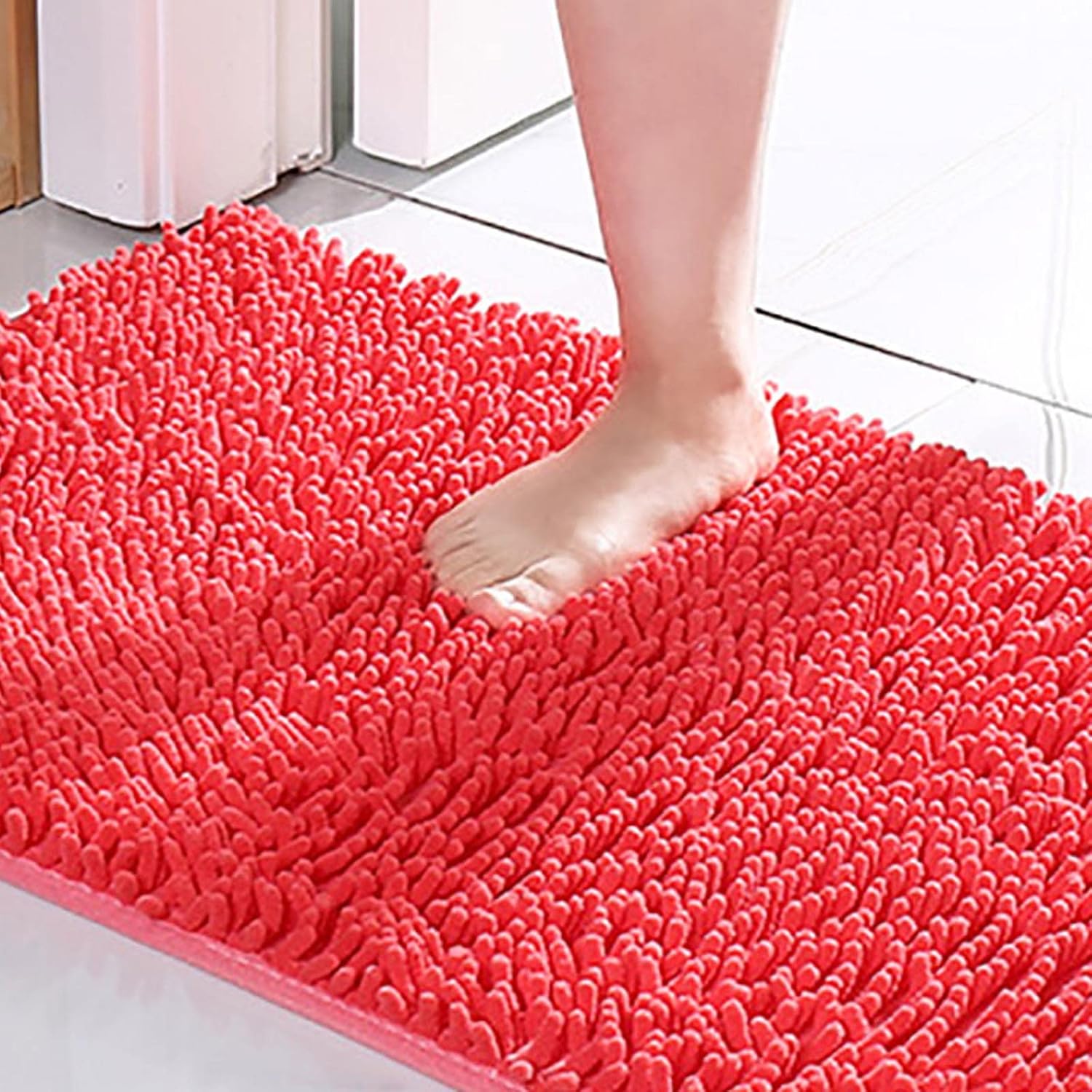 Chenille Bath Rug 20x32 Inch Soft Absorbent Shaggy Mat