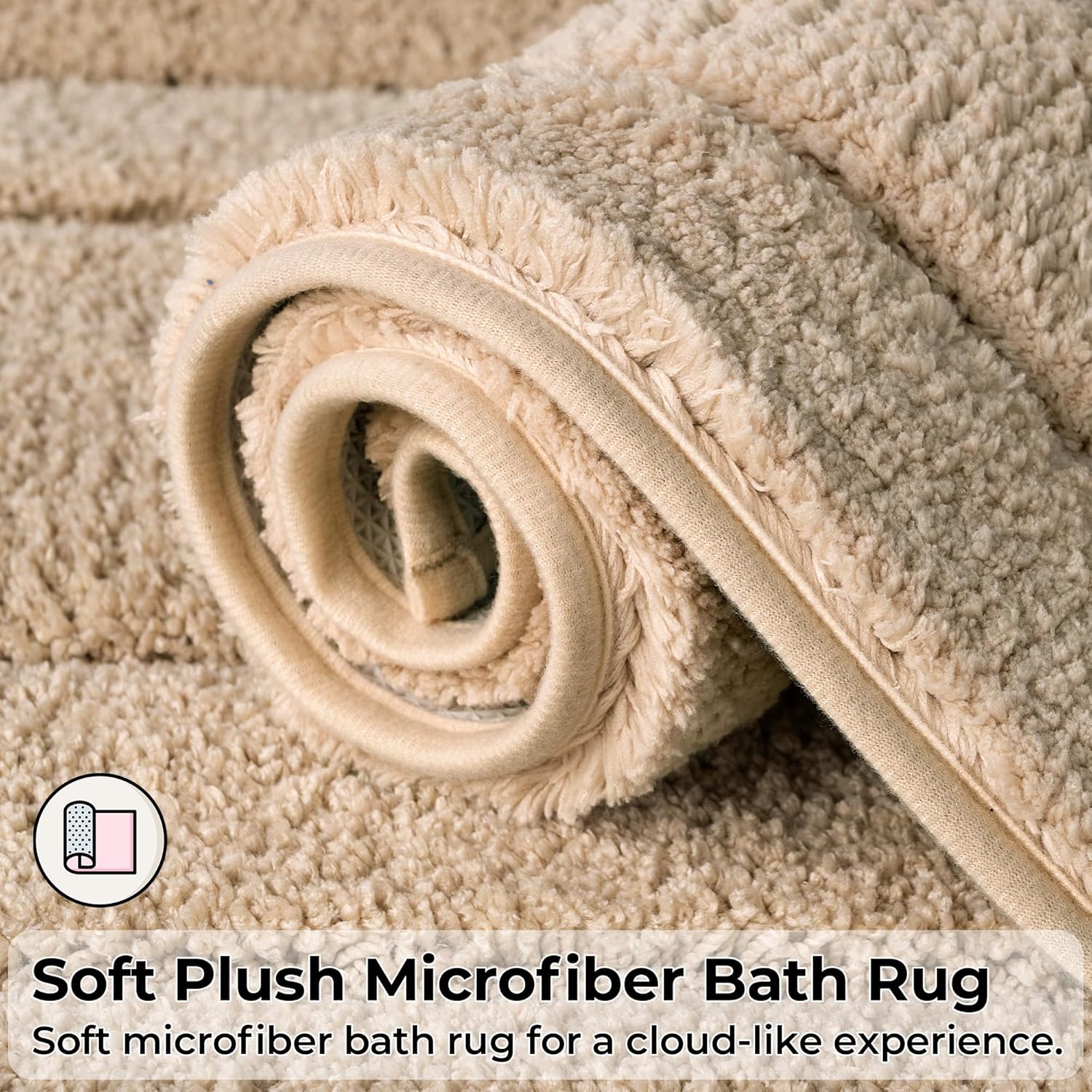 GRANNY SAYS 2-Piece Bath Rug Set Non-Slip Washable