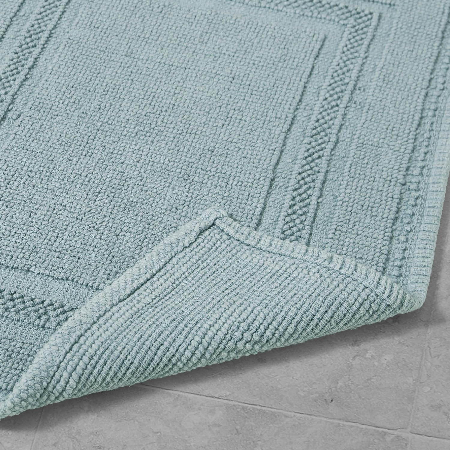 Jean Pierre Cotton Stonewash Racetrack Bath Rug Set