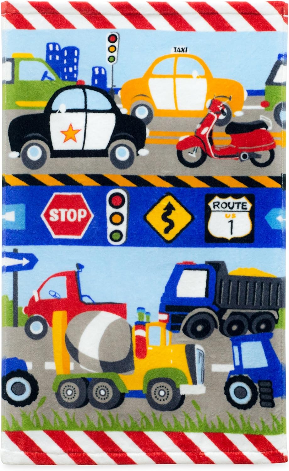 Dream Factory Trains and Trucks 4-Piece Bath Set Grey