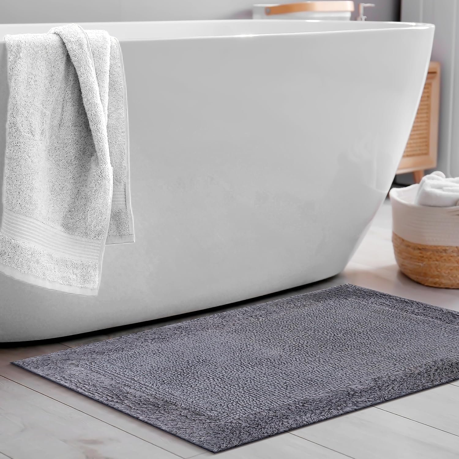Savi Home 17x24 Charcoal Grey Bath Rug