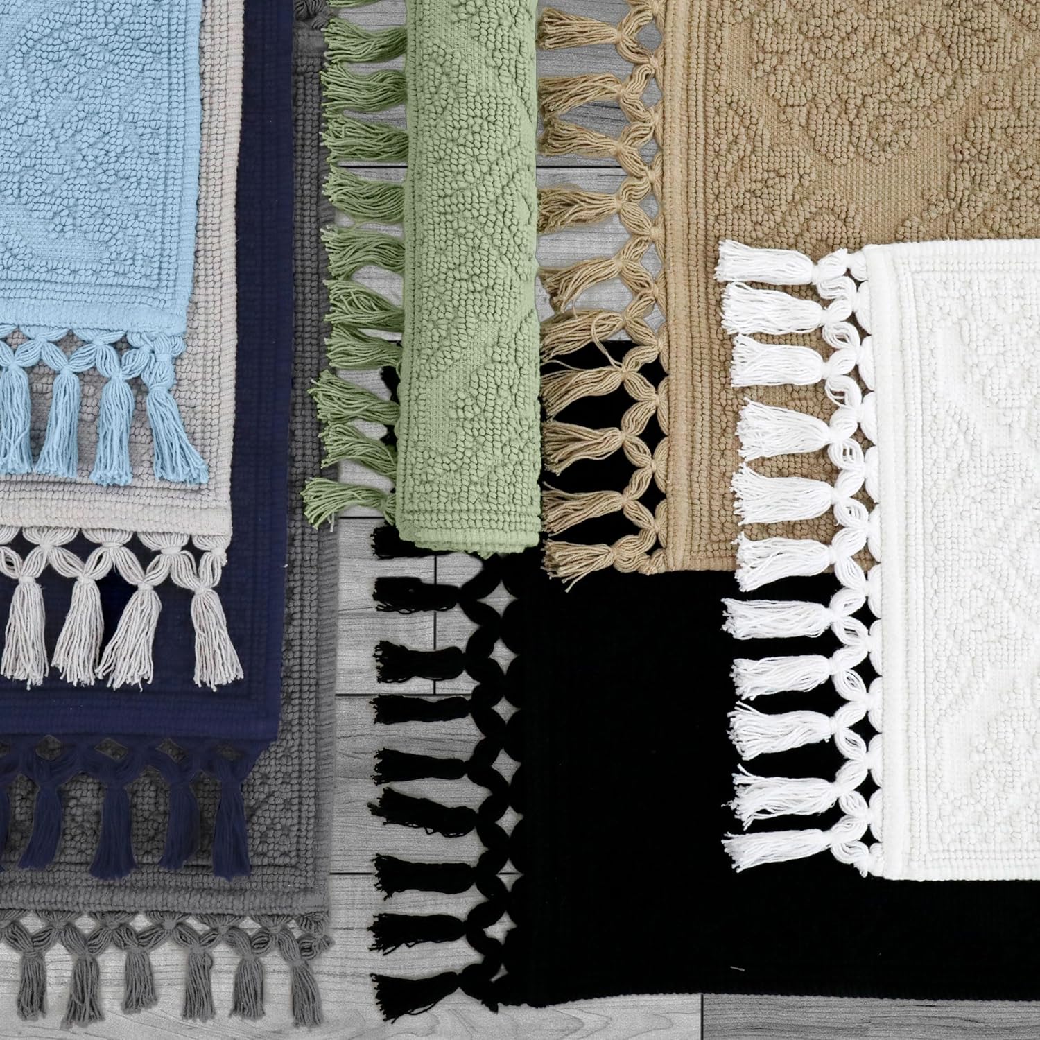 Jean Pierre Ricardo Bath Mats Set of 2 Ivory 1