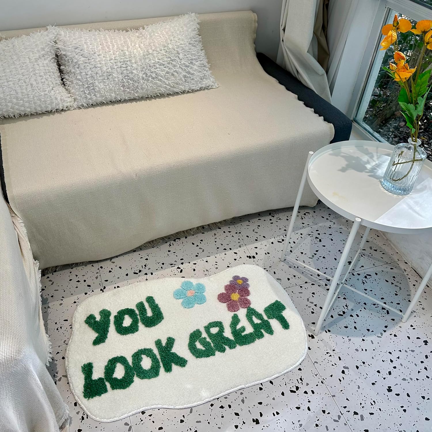 You Look Good Bath Mat Soft Non-Slip Microfiber Rug