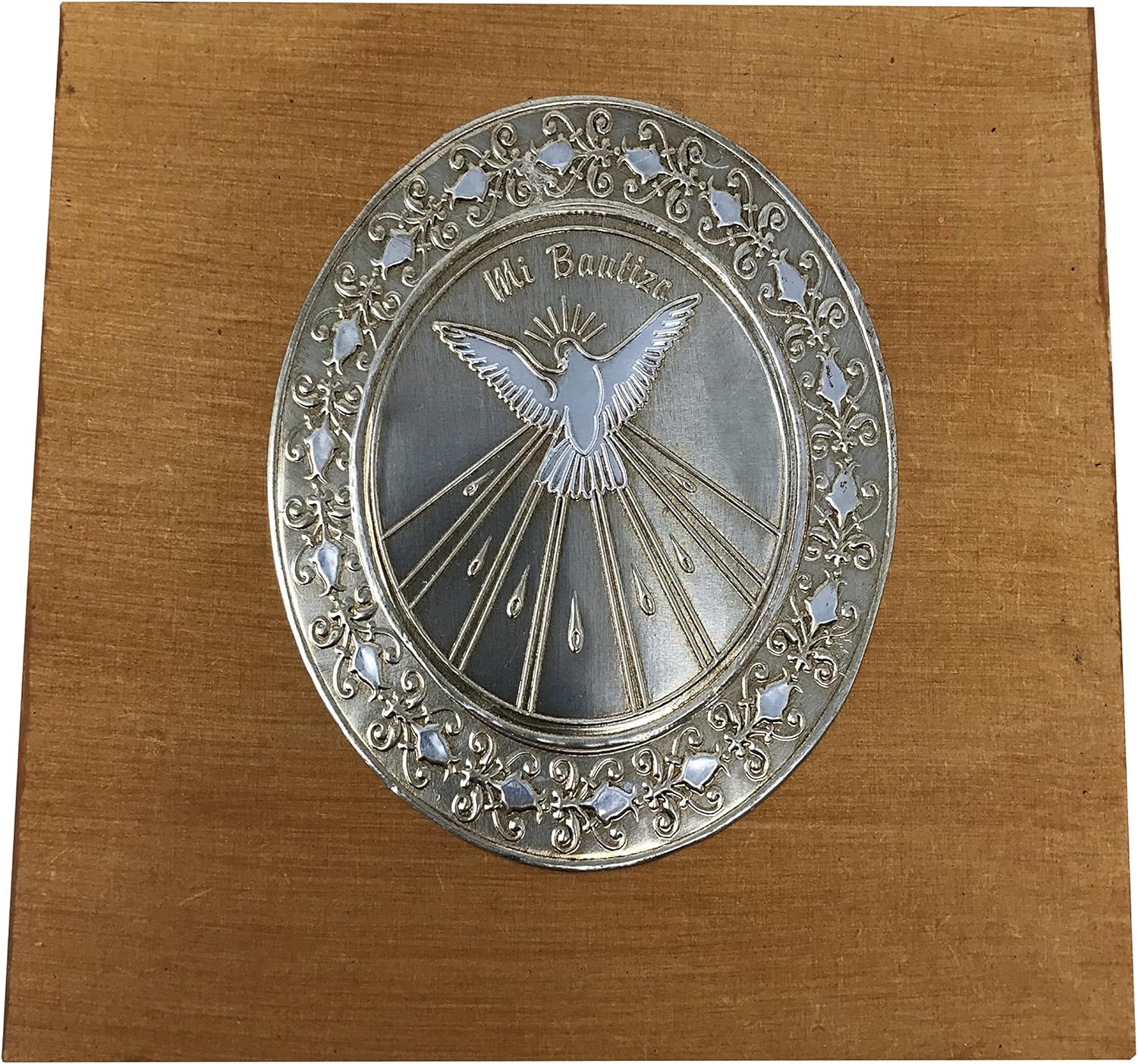 Arcangeles Mexicanos Baptism Candle Set with Wooden Box and Towel