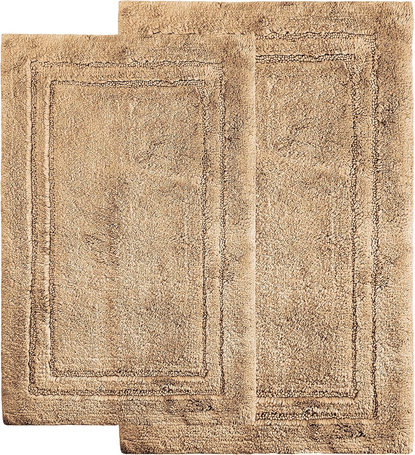 Superior Non-Slip Bath Rug Set 2 Piece Latte